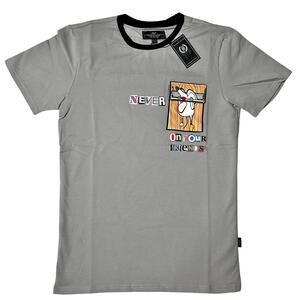 NWT The Hideout Clothing Pocket Tee Never Rat On Your Friends Grey Men’s S